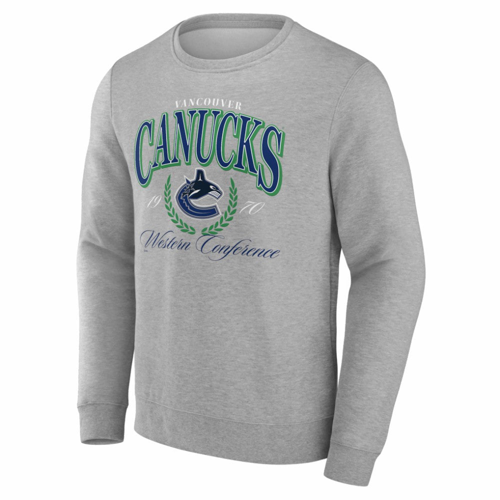 Vancouver Canucks Reign Supreme Pullover Sweatshirt - Gray | US 202742625