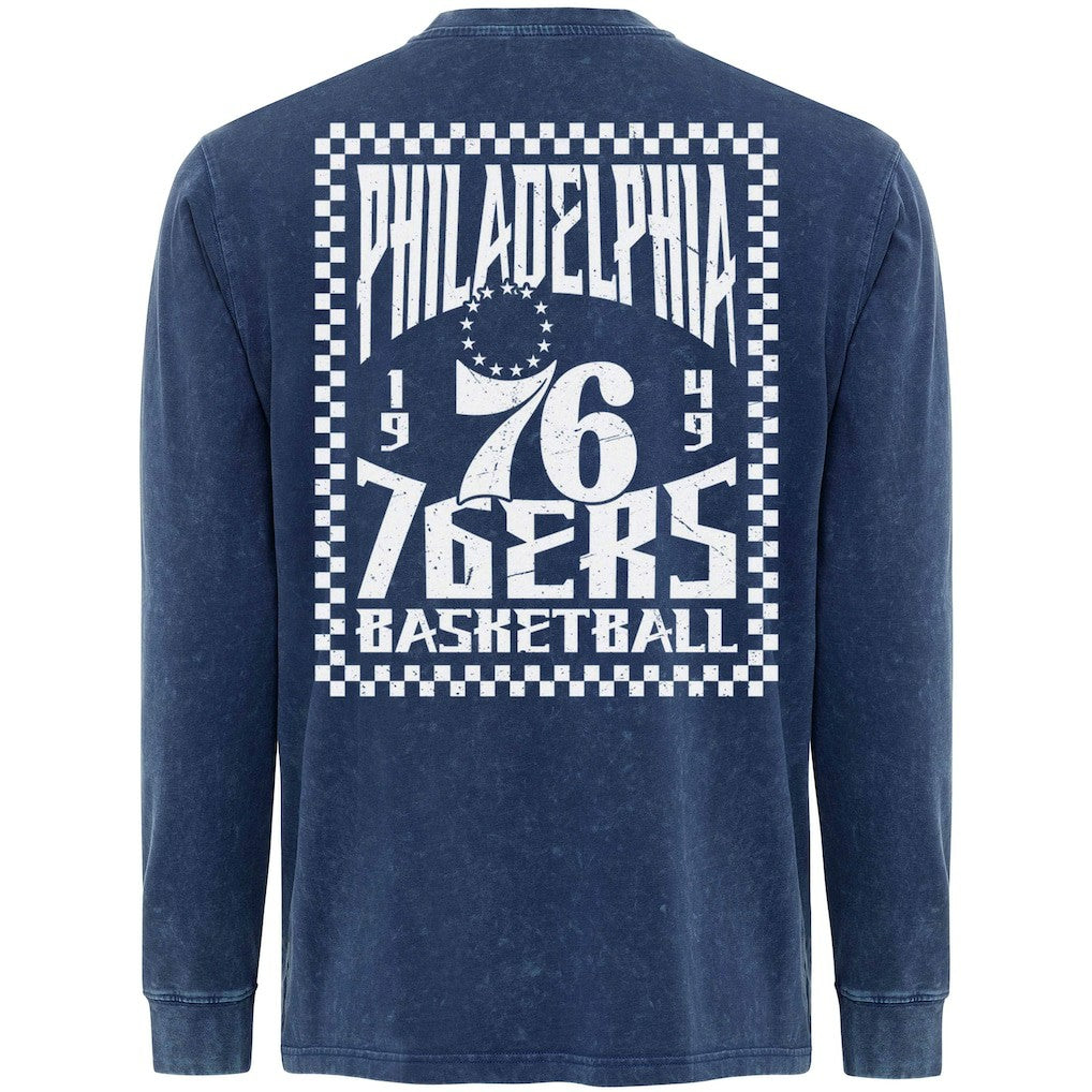 Philadelphia 76ers Sportiqe Men's Bono Long Sleeve T-Shirt Blue