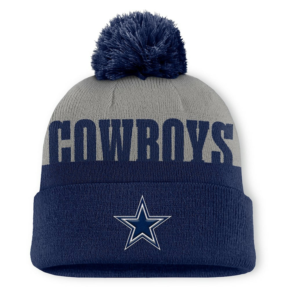 Dallas Cowboys Punter Cuffed Knit Hat with Pom - Navy Hats