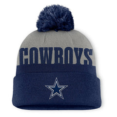 Dallas Cowboys Punter Cuffed Knit Hat with Pom - Navy Hats