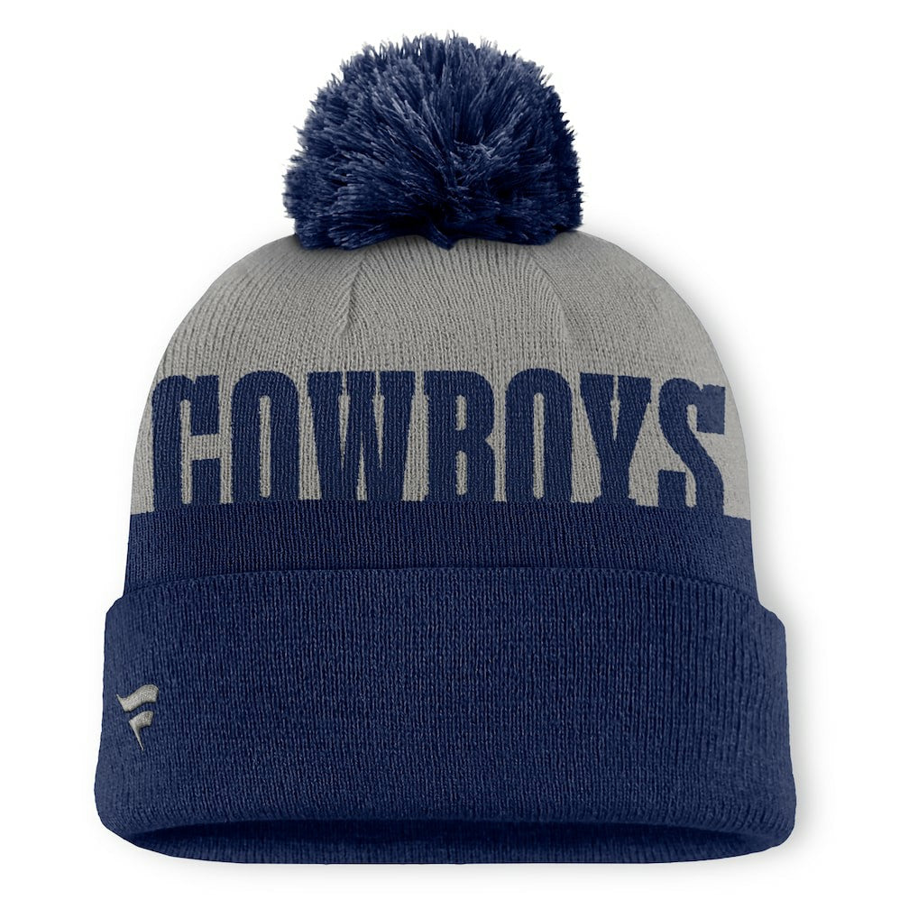 Dallas Cowboys Punter Cuffed Knit Hat with Pom - Navy Hats