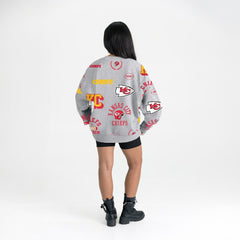 Kansas City Chiefs Gameday Couture Women's Always On Repeat Fleece Sweatshirt - Heather Gray Sweatshirts