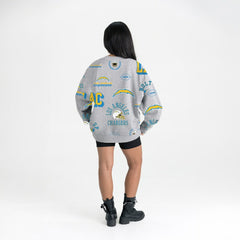 Los Angeles Chargers Gameday Couture Women's Always On Repeat Fleece Sweatshirt - Heather Gray Sweatshirts