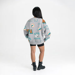 Miami Dolphins Gameday Couture Women's Always On Repeat Fleece Sweatshirt - Heather Gray Sweatshirts