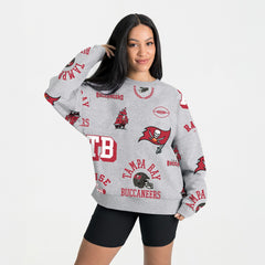 Tampa Bay Buccaneers Gameday Couture Women's Always On Repeat Fleece Sweatshirt - Heather Gray Sweatshirts