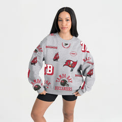 Tampa Bay Buccaneers Gameday Couture Women's Always On Repeat Fleece Sweatshirt - Heather Gray Sweatshirts