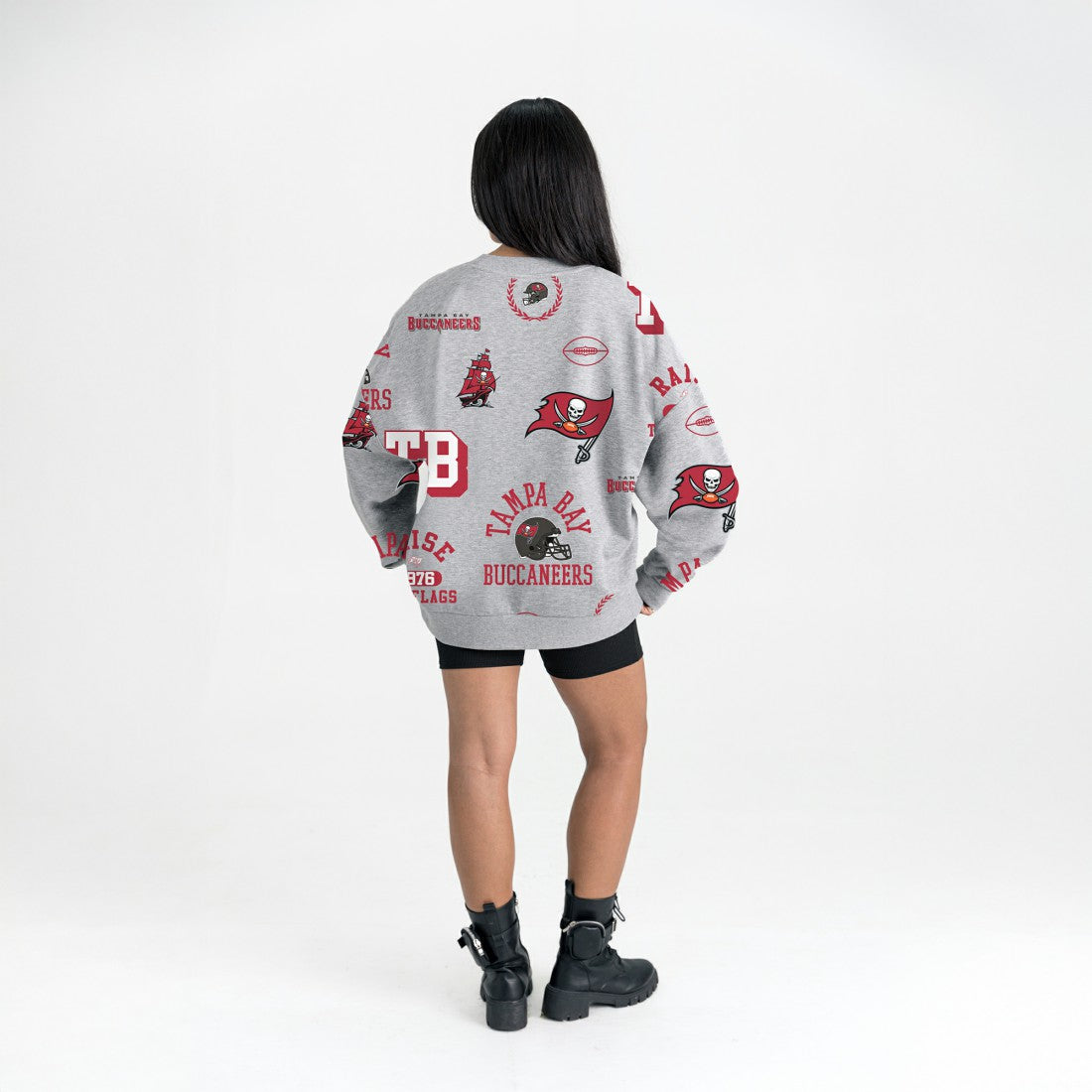 Tampa Bay Buccaneers Gameday Couture Women's Always On Repeat Fleece Sweatshirt - Heather Gray Sweatshirts