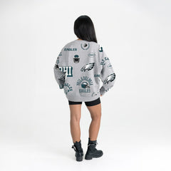 Philadelphia Eagles Gameday Couture Women's Always On Repeat Fleece Sweatshirt - Heather Gray Sweatshirts