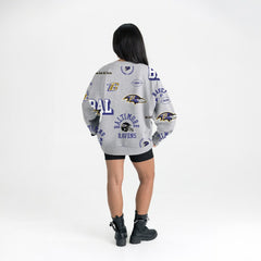 Baltimore Ravens Gameday Couture Women's Always On Repeat Fleece Sweatshirt - Heather Gray Sweatshirts