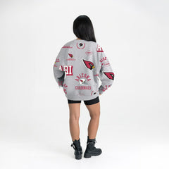 Arizona Cardinals Gameday Couture Women's Always On Repeat Fleece Sweatshirt - Heather Gray Sweatshirts