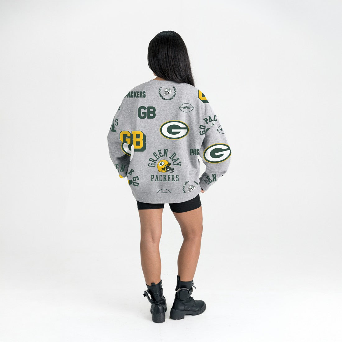 Green Bay Packers Gameday Couture Women's Always On Repeat Fleece Sweatshirt - Heather Gray Sweatshirts