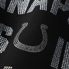 Indianapolis Colts Gameday Couture Women's Oversized Hype Era Rhinestone Text Sweatshirt - Black Sweatshirts