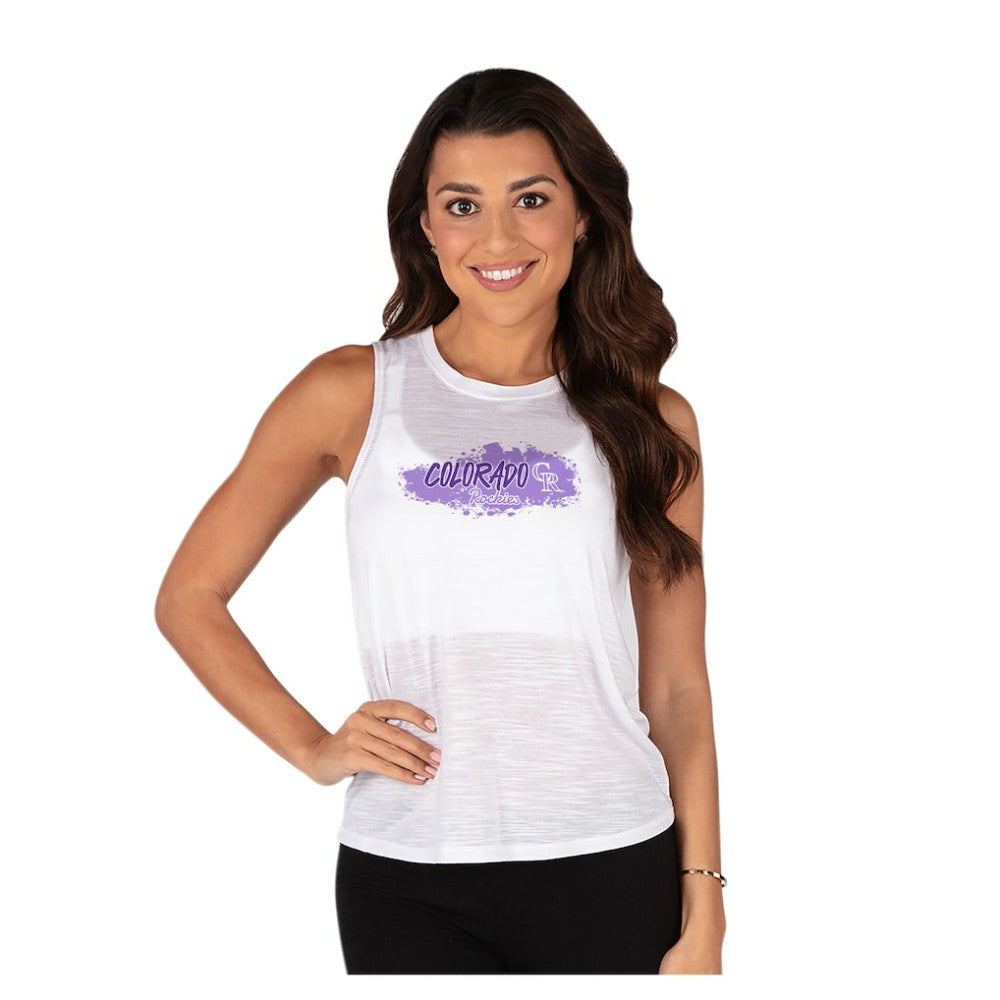 Colorado Rockies Concepts Sport Women's Infuse Slub Tank Top - White Tanks