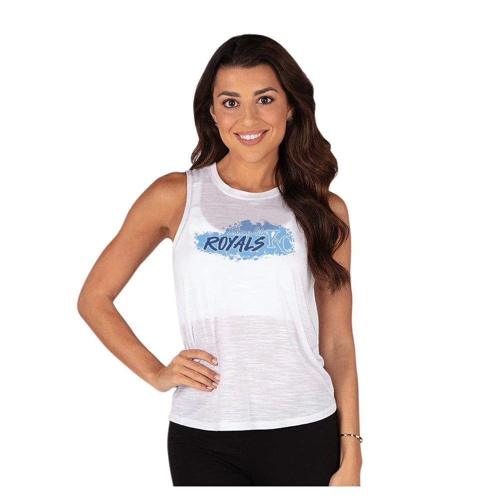 Kansas City Royals Concepts Sport Women's Infuse Slub Tank Top - White Tanks