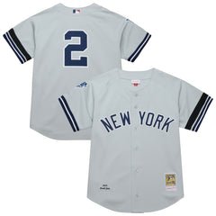 Derek Jeter New York Yankees Mitchell & Ness Cooperstown Collection 2000 World Series Authentic Jersey - Gray Jerseys