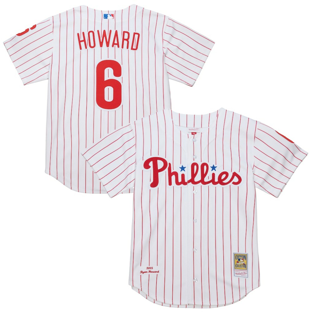 Ryan Howard Philadelphia Phillies Mitchell & Ness Cooperstown Collection Authentic Jersey - White Jerseys