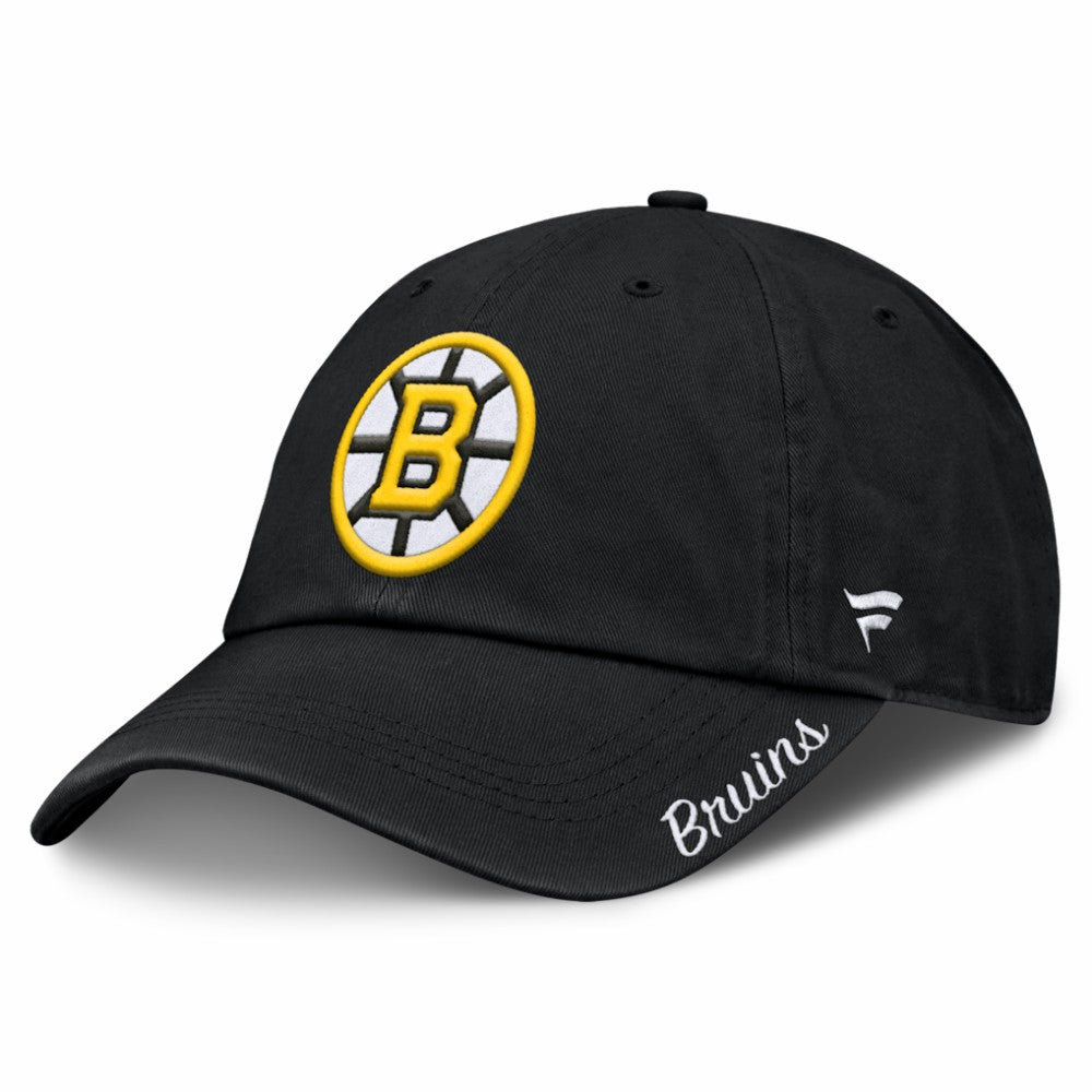 Boston Bruins Fanatics Women's Core Logo Adjustable Hat - Black | US 202753717