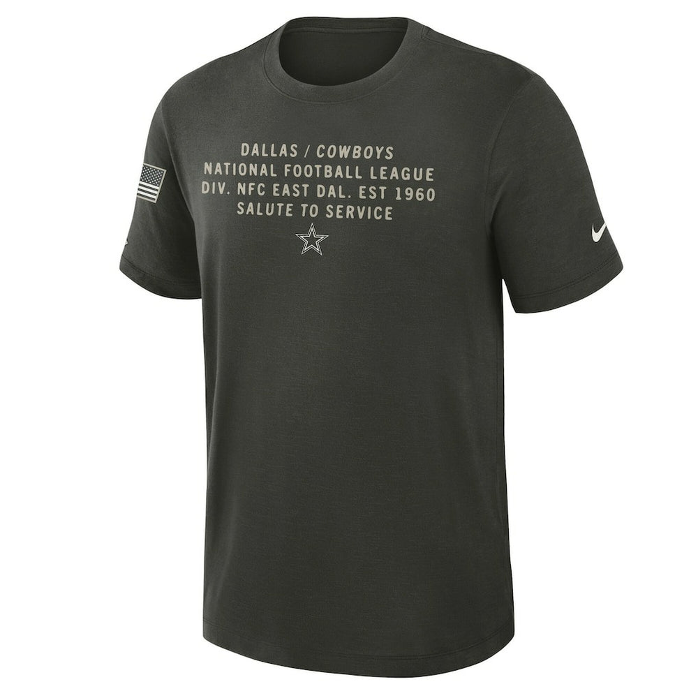 Dallas Cowboys 2025 Salute to Service Sideline Slub Dri-FIT T-Shirt - Forest Green T-shirts