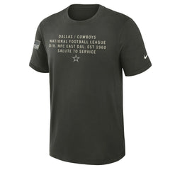 Dallas Cowboys 2025 Salute to Service Sideline Slub Dri-FIT T-Shirt - Forest Green T-shirts