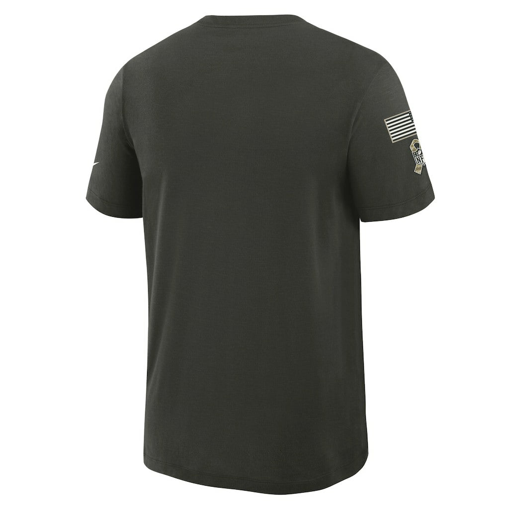 Dallas Cowboys 2025 Salute to Service Sideline Slub Dri-FIT T-Shirt - Forest Green T-shirts