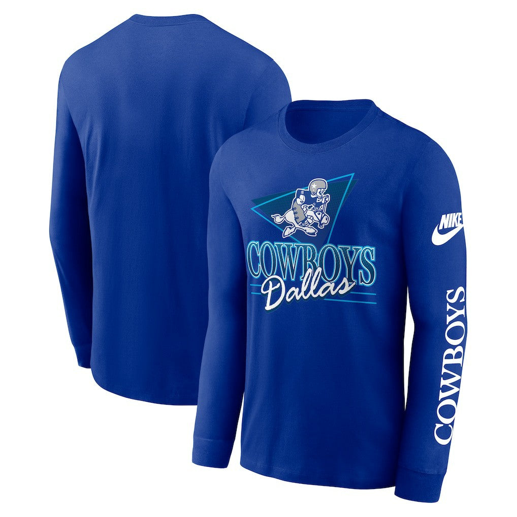 Dallas Cowboys Rewind Long Sleeve T-Shirt - Royal T-shirts