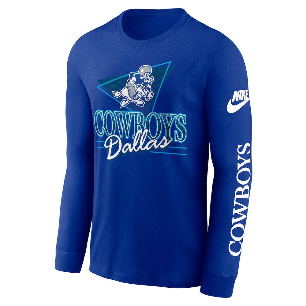 Dallas Cowboys Rewind Long Sleeve T-Shirt - Royal T-shirts