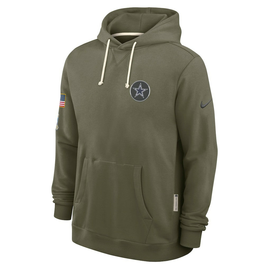 Dallas Cowboys 2025 Salute to Service Sideline Standard Issue Dri-FIT Hoodie - Olive Hoodies