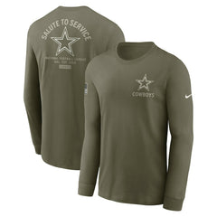 Dallas Cowboys 2025 Salute to Service Sideline Long Sleeve T-Shirt - Olive T-shirts