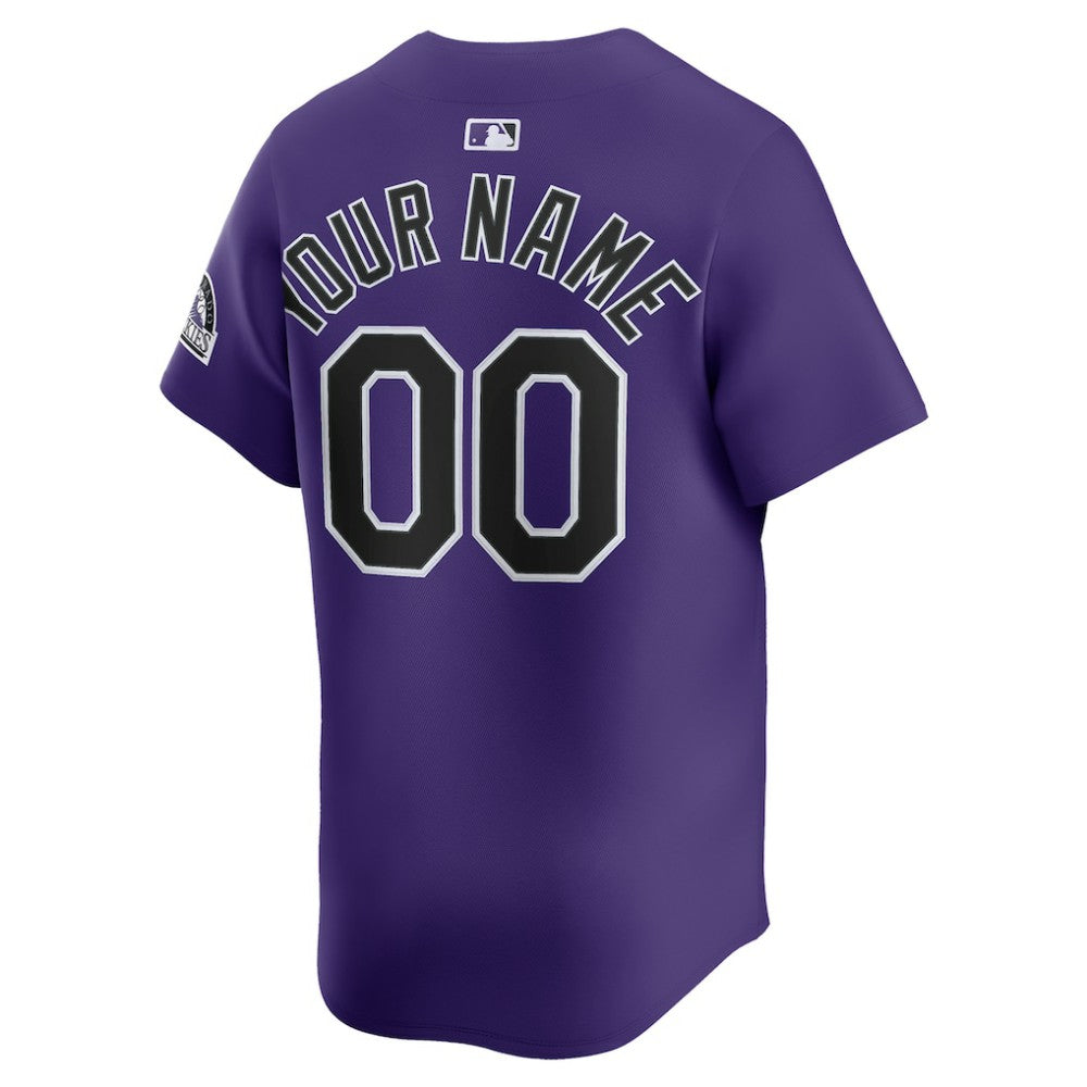 Colorado Rockies Nike Alternate Limited Custom Jersey - Purple Jerseys