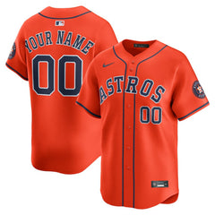 Houston Astros Nike Alternate Limited Custom Jersey - Orange Jerseys