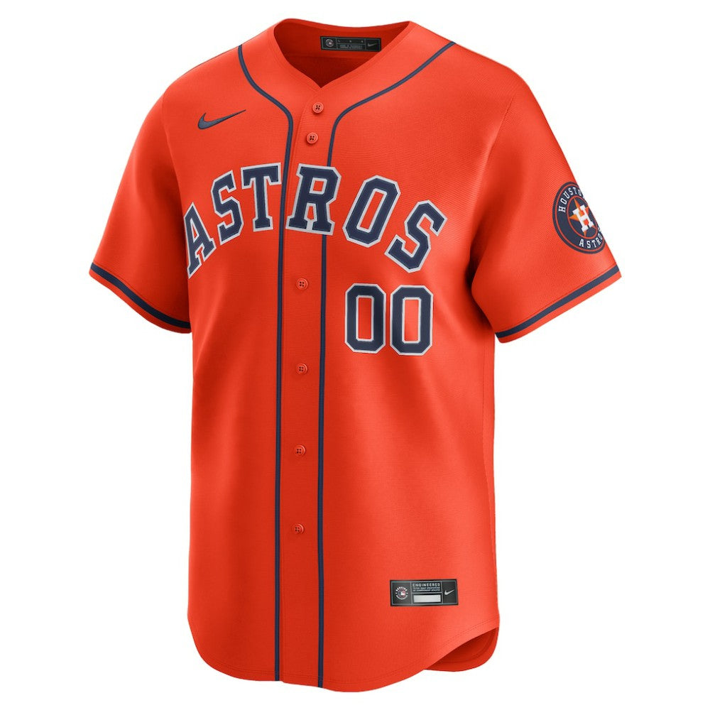 Houston Astros Nike Alternate Limited Custom Jersey - Orange Jerseys