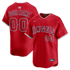 Los Angeles Angels Nike Alternate Limited Custom Jersey - Red Jerseys