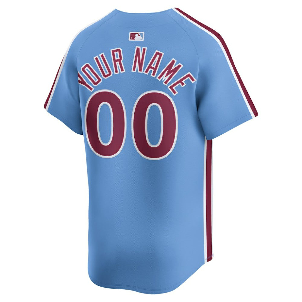 Philadelphia Phillies Nike Alternate Limited Custom Jersey - Light Blue Jerseys