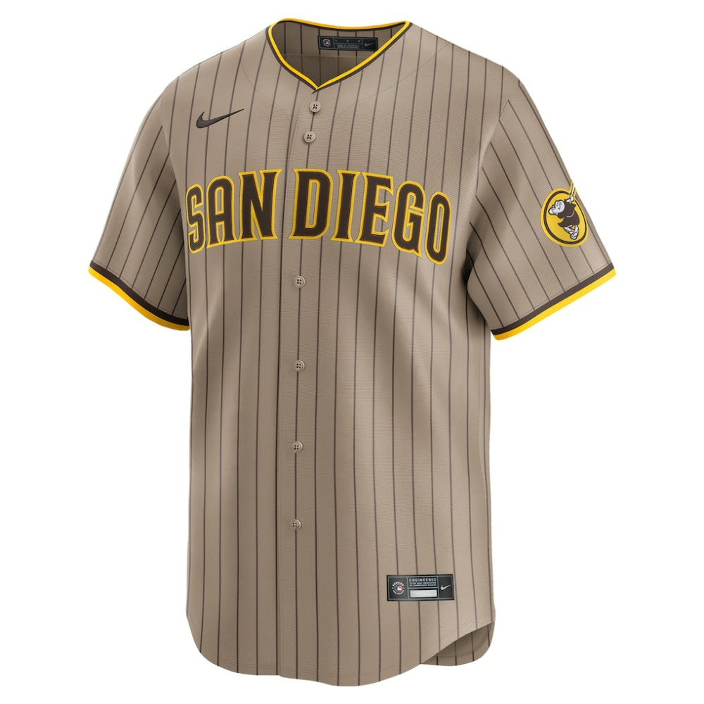 San Diego Padres Nike Alternate Limited Custom Jersey - Sand Jerseys