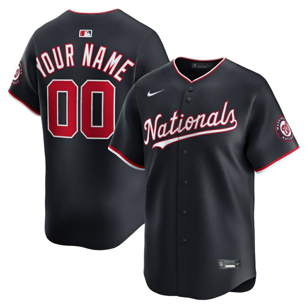 Washington Nationals Nike Alternate Limited Custom Jersey - Navy Jerseys