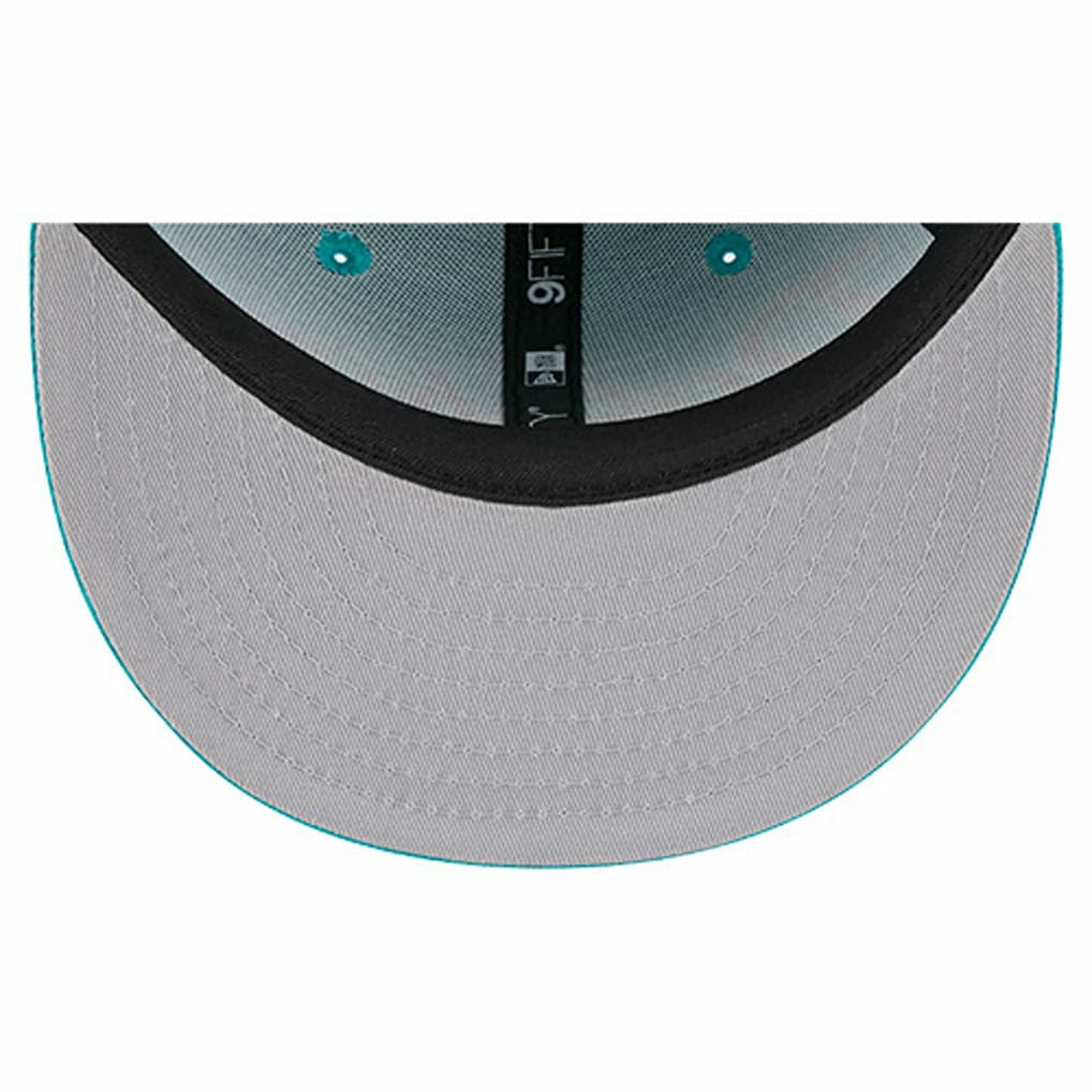 Miami Dolphins New Era Youth Main Script 9FIFTY Snapback Hat - Aqua Hats