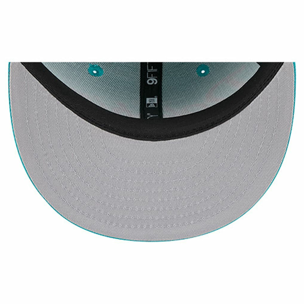 Miami Dolphins New Era Youth Main Script 9FIFTY Snapback Hat - Aqua Hats
