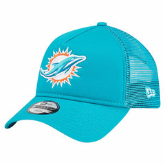 Miami Dolphins New Era Youth Main A-Frame 9FORTY Adjustable Hat - Aqua Hats