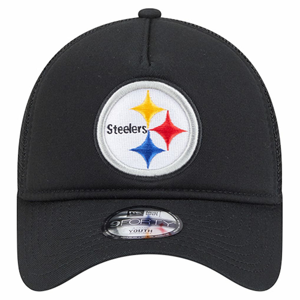 Pittsburgh Steelers New Era Preschool Main A-Frame 9FORTY Adjustable Hat - Black Hats