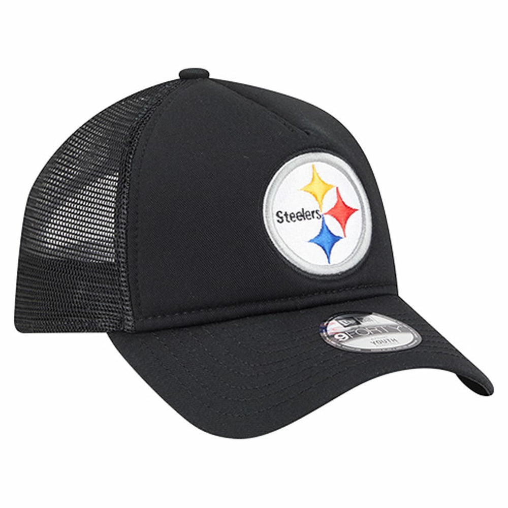 Pittsburgh Steelers New Era Preschool Main A-Frame 9FORTY Adjustable Hat - Black Hats