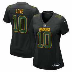 Jordan Love Green Bay Packers Women's Fashion Game Jersey - Black Jerseys