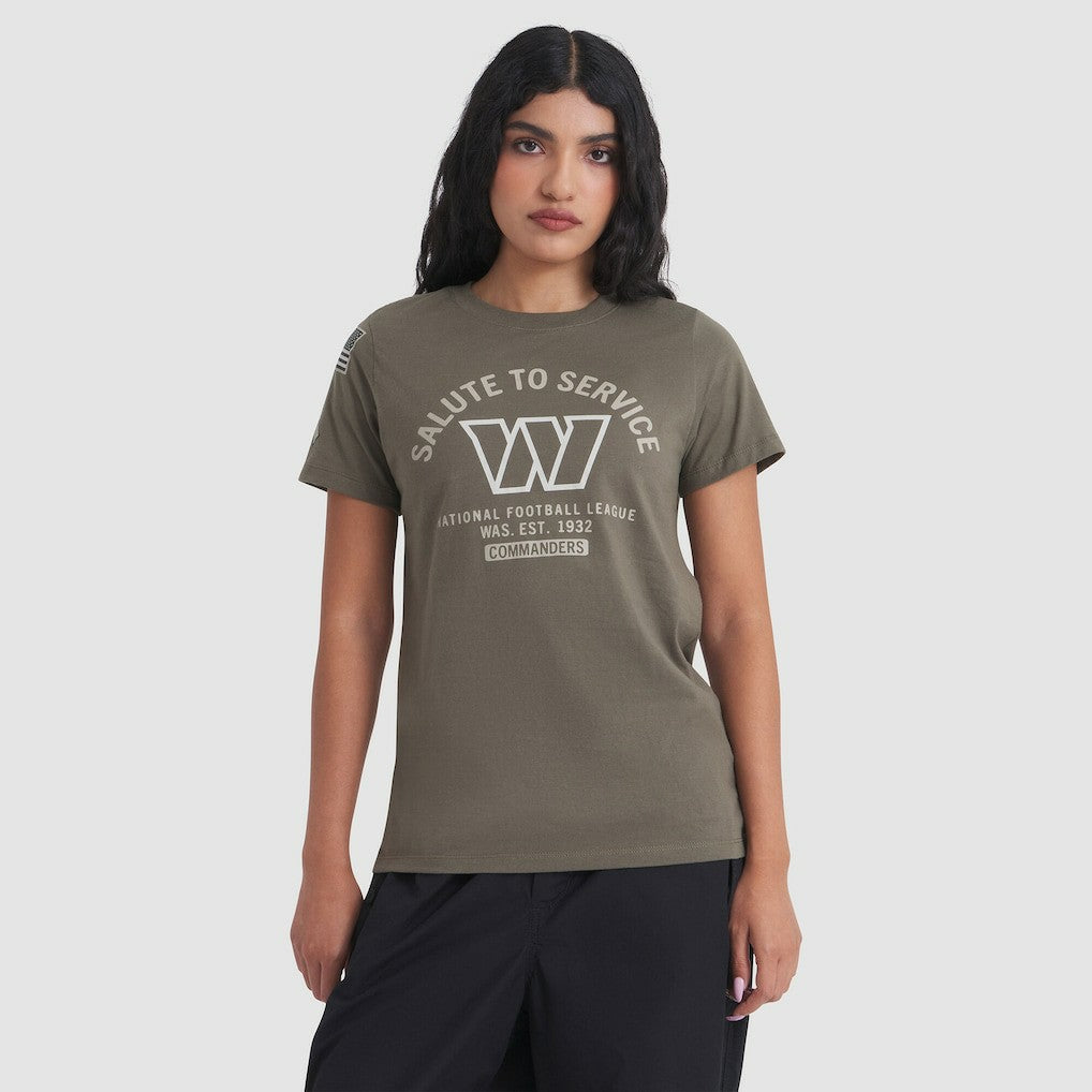 Washington Commanders Women's 2025 Salute to Service Sideline T-Shirt - Olive T-shirts