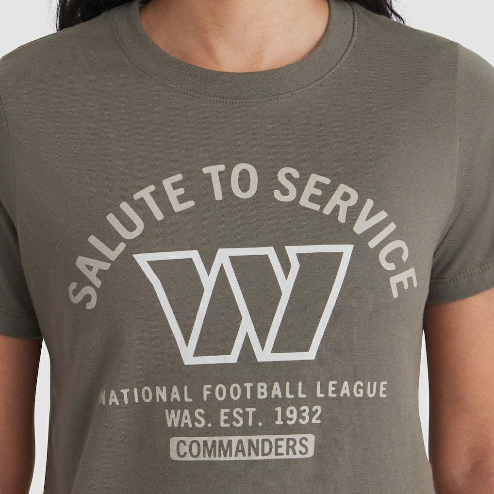 Washington Commanders Women's 2025 Salute to Service Sideline T-Shirt - Olive T-shirts