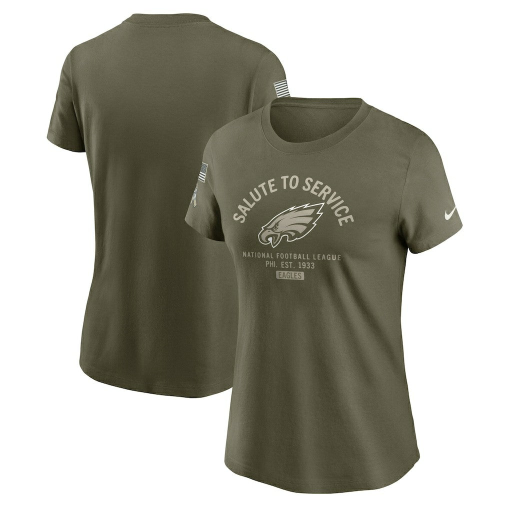 Philadelphia Eagles Women's 2025 Salute to Service Sideline T-Shirt - Olive T-shirts