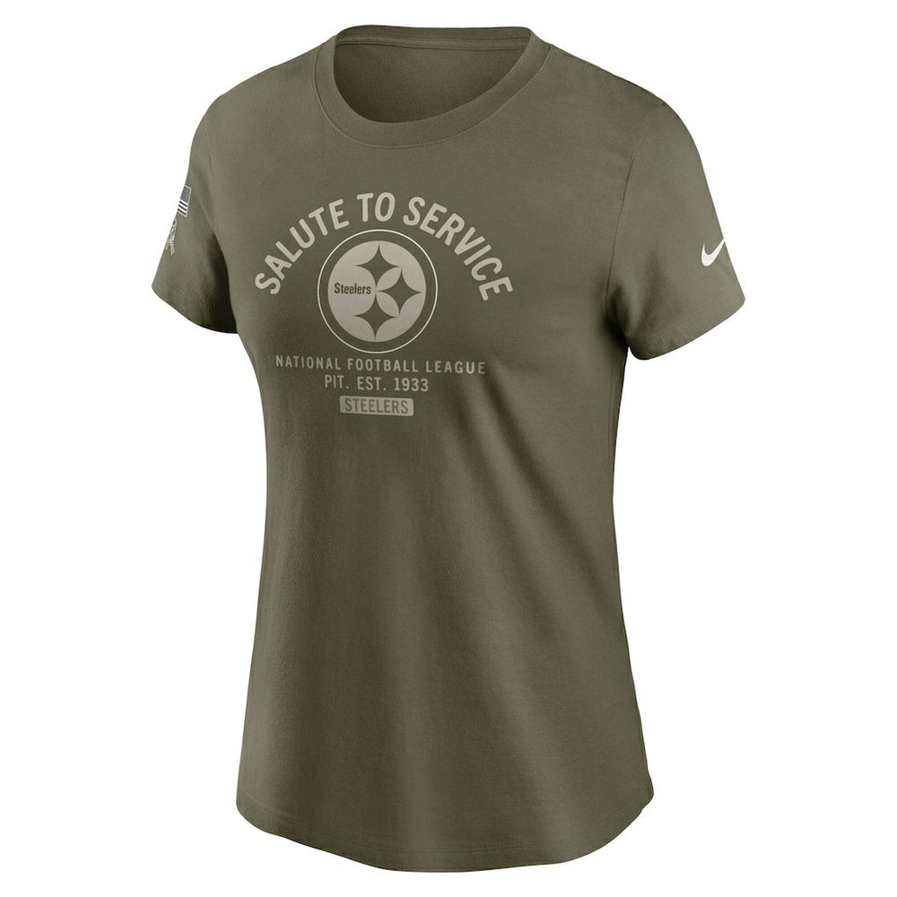 Pittsburgh Steelers Women's 2025 Salute to Service Sideline T-Shirt - Olive T-shirts