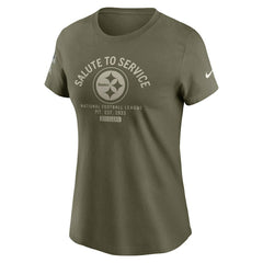 Pittsburgh Steelers Women's 2025 Salute to Service Sideline T-Shirt - Olive T-shirts