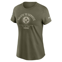 Pittsburgh Steelers Women's 2025 Salute to Service Sideline T-Shirt - Olive T-shirts