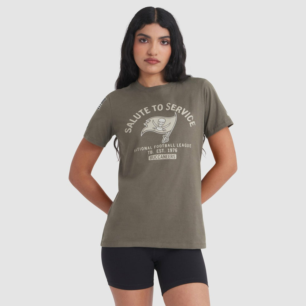 Tampa Bay Buccaneers Women's 2025 Salute to Service Sideline T-Shirt - Olive T-shirts