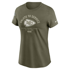 Kansas City Chiefs Women's 2025 Salute to Service Sideline T-Shirt - Olive T-shirts