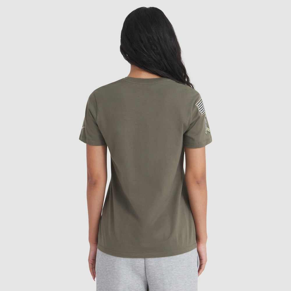 Detroit Lions Women's 2025 Salute to Service Sideline T-Shirt - Olive T-shirts